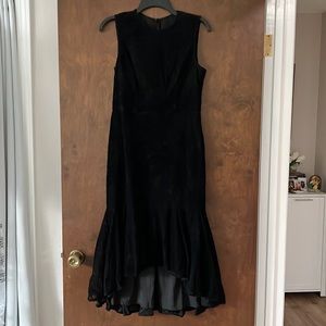 Chantily Velvet Lace Flounce Dress - worn once/like new